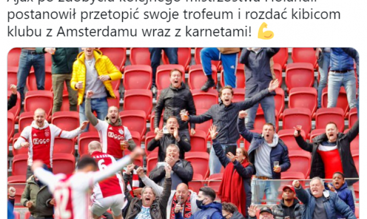 Ajax PRZETAPIA puchar za mistrzostwo Holandii na... <3